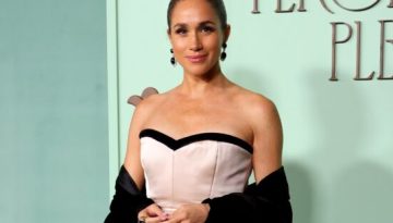 H Meghan Markle στο γκαλά του Fifteen Percent Pledge με custom δημιουργία Harbison Studio