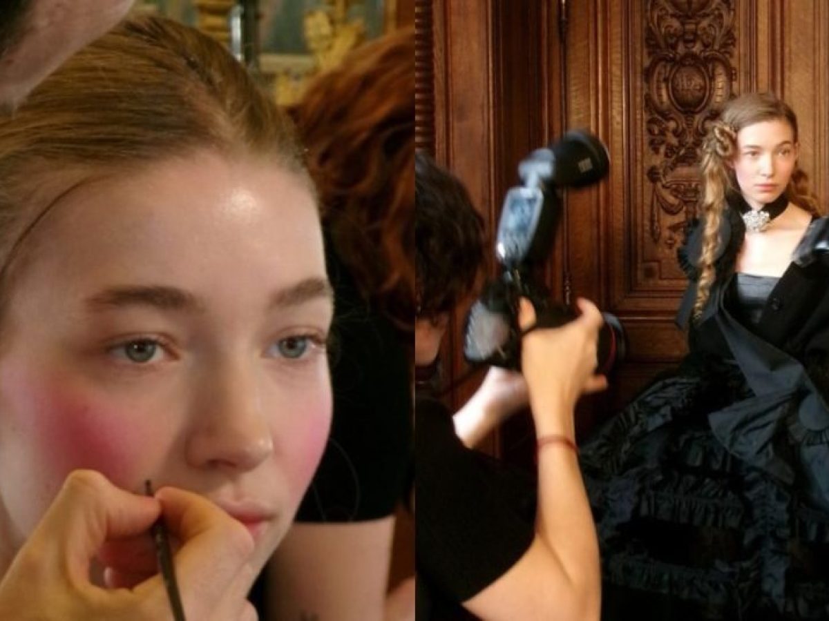 Nina Ricci: Roccoco αισθητική εμπνευσμένη από τη Μαρία Αντουανέτα με έντονο ρουζ και skincare στο επίκεντρο