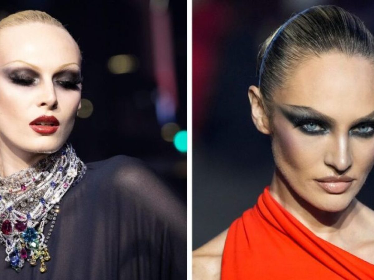 Gucci Cruise 2027: Sleek χτενίσματα και dramatic-dark μακιγιάζ στο επίκεντρο του show