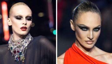 Gucci Cruise 2027: Sleek χτενίσματα και dramatic-dark μακιγιάζ στο επίκεντρο του show