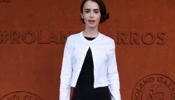 &Eta; Lily Collins &delta;&omicron;&kappa;ί&mu;&alpha;&sigma;&epsilon; &tau;&alpha; &nu;έ&alpha; &alpha;&gamma;&alpha;&pi;&eta;&mu;έ&nu;&alpha; French-girl flats &tau;&eta;&sigmaf; &mu;ό&delta;&alpha;&sigmaf;
